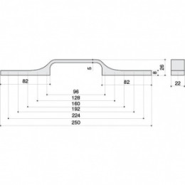 Ручка-скоба CITTERIO GIULIO 224-96 ММ (8 1094.B000.0252) чорний матовий Handles