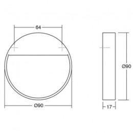 Ручка-кнопка VIEFE BAU64 ММ (0496.064.Z.23) нікель